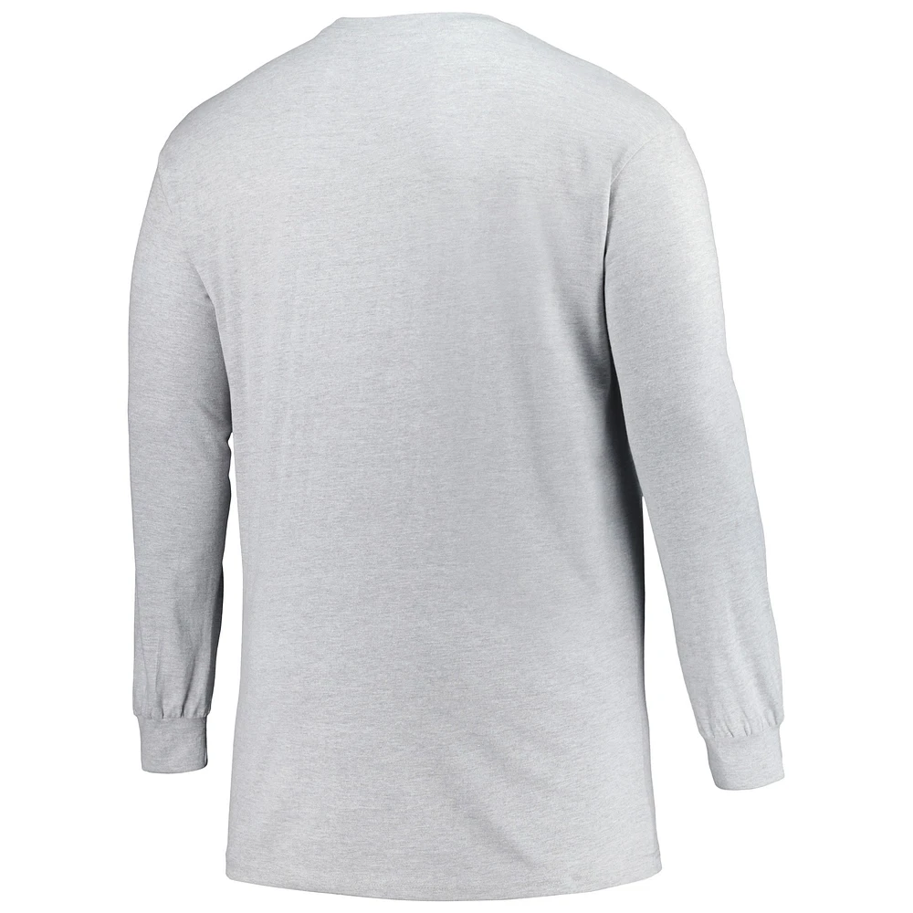 Men's Champion Heather Gray Florida State Seminoles Big & Tall Mascot Long Sleeve T-Shirt