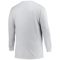 Men's Champion Heather Gray Florida State Seminoles Big & Tall Mascot Long Sleeve T-Shirt