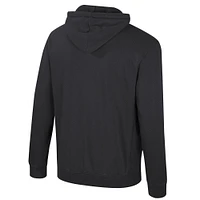 Men's Colosseum Black Florida State Seminoles Big & Tall Cap E-Tan Pullover Hoodie