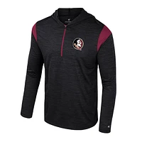Men's Colosseum Black Florida State Seminoles Dozer Half-Zip Windshirt