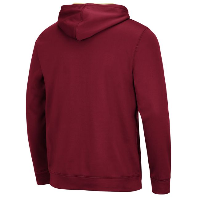 Sweat à capuche Colosseum Garnet Florida State Seminoles Slash Stack 2.0 pour homme