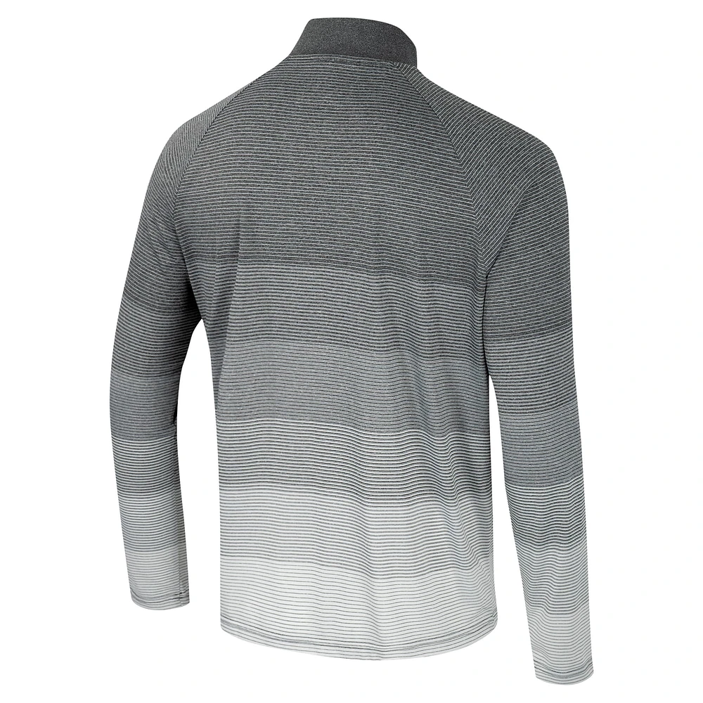 Men's Colosseum  Gray Florida State Seminoles AI Striped Mesh Quarter-Zip Raglan Windshirt