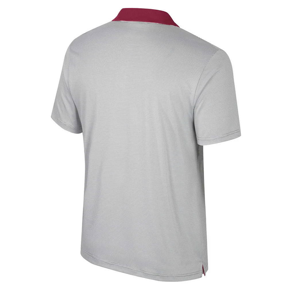 Men's Colosseum Gray Florida State Seminoles Big & Tall Tuck Striped Polo