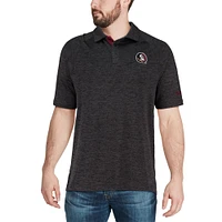 Polo pour homme Colosseum Heather noir chiné Florida State Seminoles Down Swing
