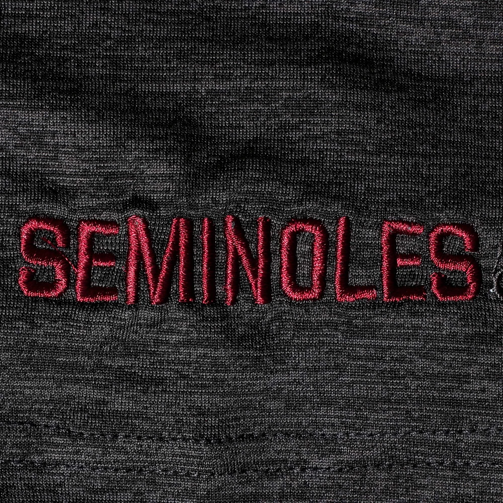 Polo pour homme Colosseum Heather noir chiné Florida State Seminoles Down Swing