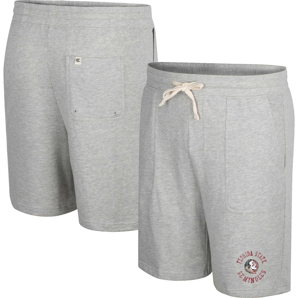 Men's Colosseum Heather Gray Florida State Seminoles Love To Hear This Terry Shorts