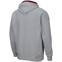 Men's Colosseum Heathered Gray Florida State Seminoles Arch & Logo 3.0 Full-Zip Hoodie