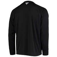 Men's Columbia Black Florida State Seminoles Terminal Tackle Omni-Shade Raglan Long Sleeve T-Shirt