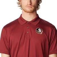 Men's Columbia Garnet Florida State Seminoles PFG Tamiami Omni-Shade Polo
