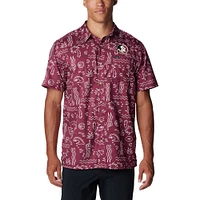 Men's Columbia Garnet Florida State Seminoles Super Slack Tide Omni-Wick Button-Up Shirt