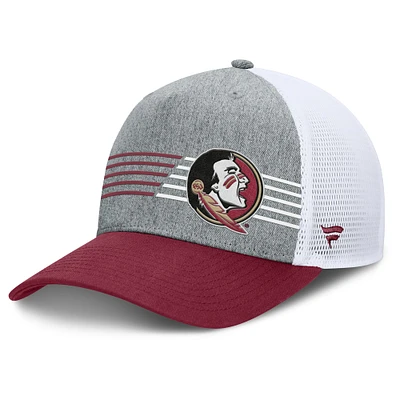 Men's Fanatics Heather Gray/Garnet Florida State Seminoles Profile Trucker Adjustable Hat