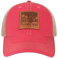 Men's League Collegiate Wear Pink Florida State Seminoles Beach Club Palms Trucker Snapback Adjustable Hat