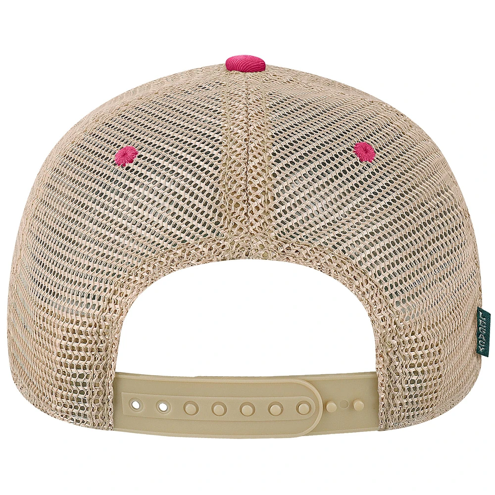 Men's League Collegiate Wear Pink Florida State Seminoles Beach Club Palms Trucker Snapback Adjustable Hat