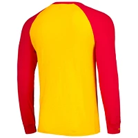 Men's Mitchell & Ness Gold Florida State Seminoles Legendary Slub Raglan Long Sleeve T-Shirt