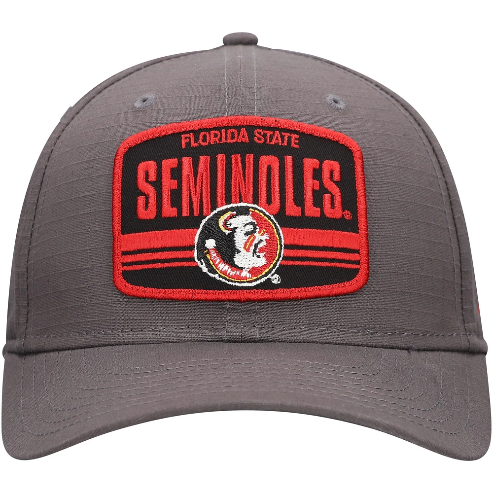 Men's New Era Charcoal Florida State Seminoles Team Elevated 9SEVENTY Stretch-Snap Adjustable Hat