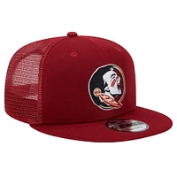 Men's New Era Garnet Florida State Seminoles 9FIFTY Trucker Snapback Hat