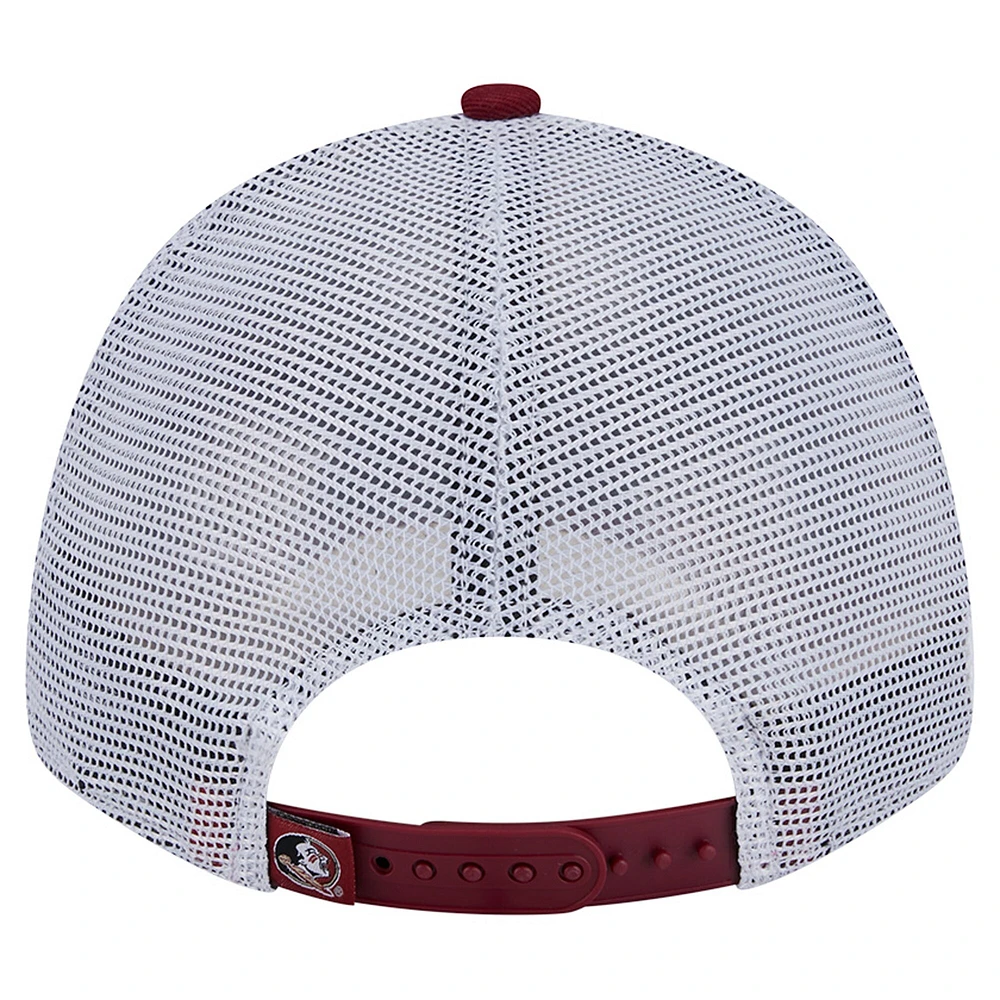 Men's New Era Garnet Florida State Seminoles Trucker 9FORTY Adjustable Hat