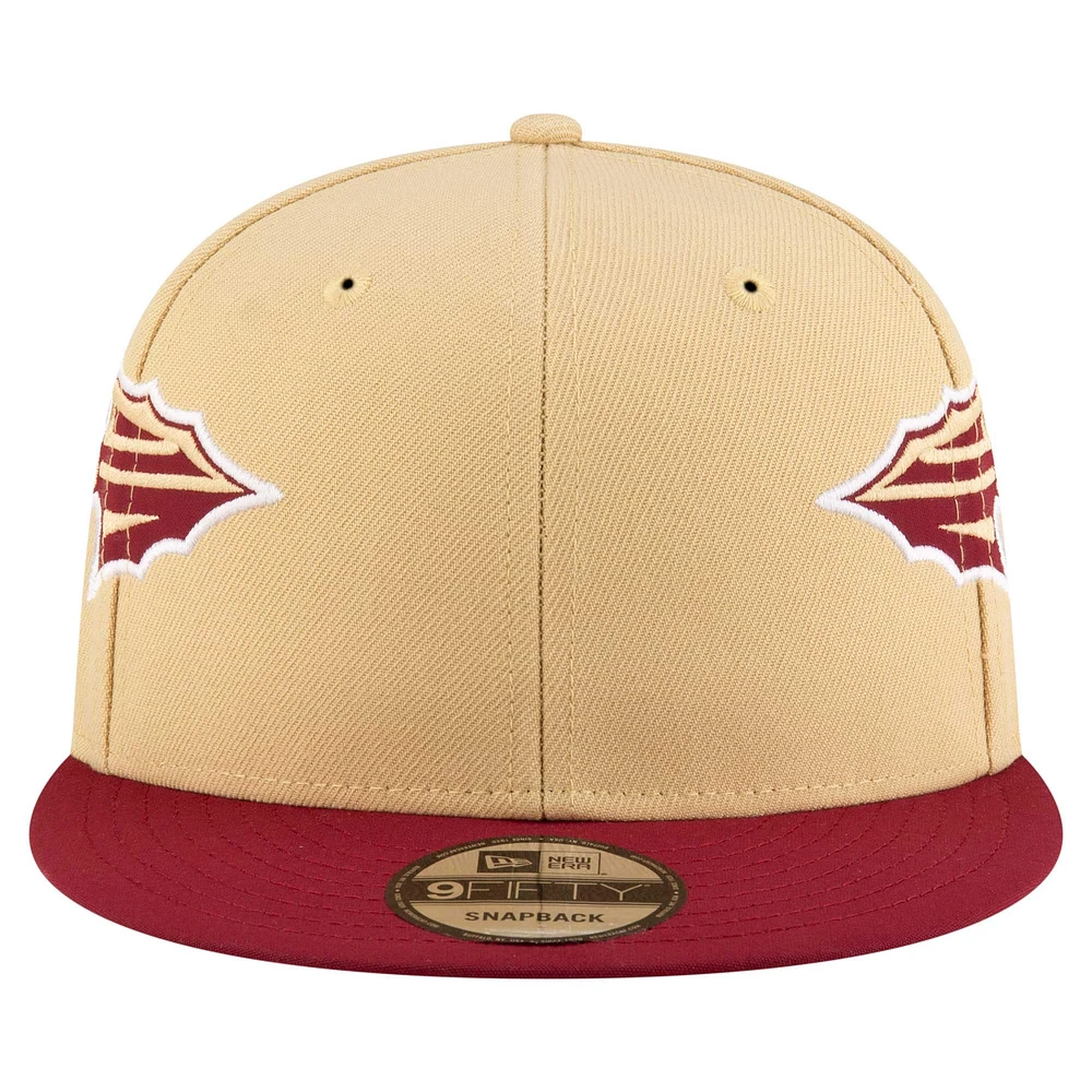 Men's New Era Gold Florida State Seminoles Helmet 9FIFTY Snapback Hat