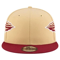 Men's New Era Gold Florida State Seminoles Helmet 9FIFTY Snapback Hat