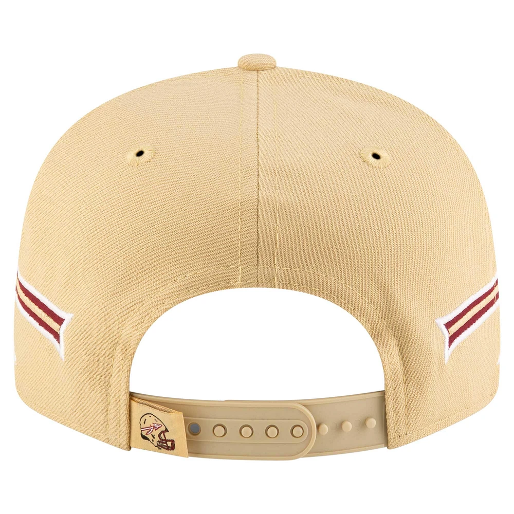 Men's New Era Gold Florida State Seminoles Helmet 9FIFTY Snapback Hat