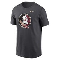 T-shirt Nike Anthracite Florida State Seminoles Primetime Evergreen Logo pour homme