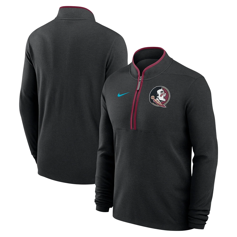 Haut Nike noir à demi-zip Victory Performance des Seminoles de l'État Floride pour homme