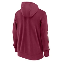 Men's Nike Garnet Florida State Seminoles 2024 Sideline Full-Zip Hoodie
