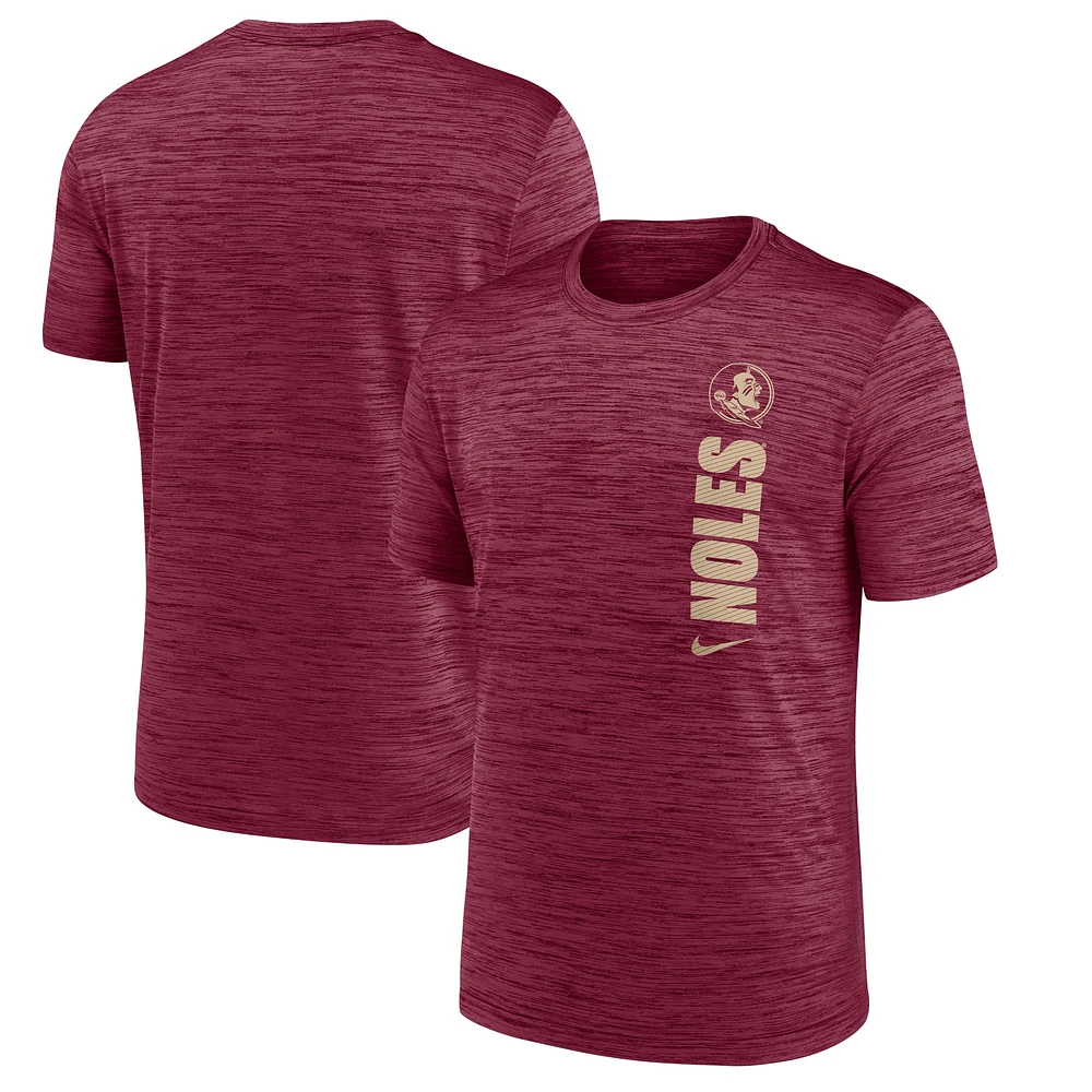 T-shirt Nike Garnet Florida State Seminoles Sideline Velocity Performance pour homme