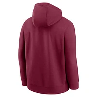 Men's Nike  Garnet Florida State Seminoles Basketball Icon Club Fleece Pullover Hoodie
