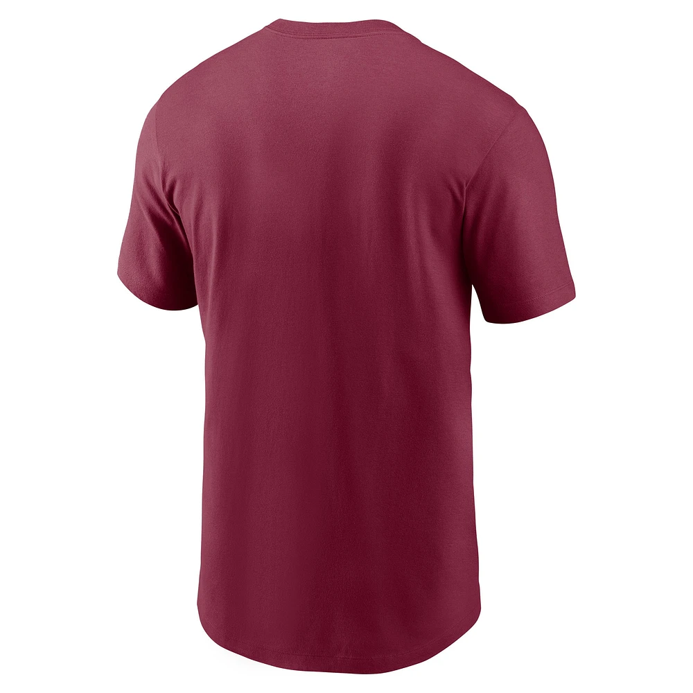 Men's Nike Garnet Florida State Seminoles Basketball Icon T-Shirt