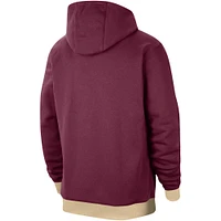 Men's Nike  Garnet Florida State Seminoles Campus Retro Fleece Pullover Hoodie