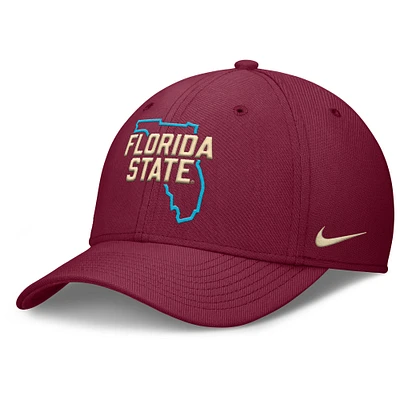 Casquette Nike Garnet Florida State Seminoles Local Swoosh Flex pour homme