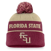 Men's Nike Gold/Garnet Florida State Seminoles Primetime Peak Cuffed Knit Hat with Pom