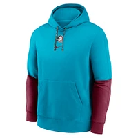 Men's Nike Turquoise Florida State Seminoles 2024 Sideline Club Fleece Pullover Hoodie