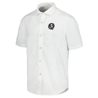 Men's Tommy Bahama White Florida State Seminoles Coconut Point Palm Vista IslandZone Camp Button-Up Shirt