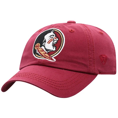 Casquette ajustable délavée Top of the World Garnet Florida State Seminoles Champ pour homme