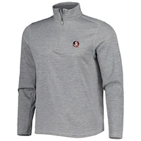 Men's Vineyard Vines Gray Florida State Seminoles Sankaty Quarter-Zip Sweatshirt
