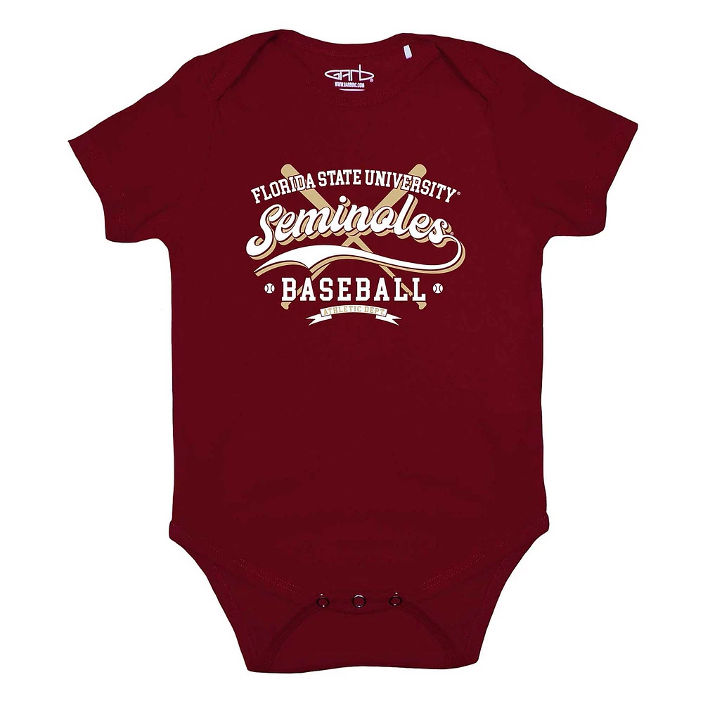 Vêtements pour nouveau-nés et nourrissons Garnet Florida State Seminoles Otis Baseball Body