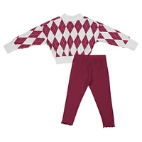 Toddler Colosseum White Florida State Seminoles The Dealio Sweater and Leggings Set
