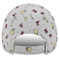 Toddler New Era Heather Gray Florida State Seminoles Allover Print Critter 9FORTY Flex Hat