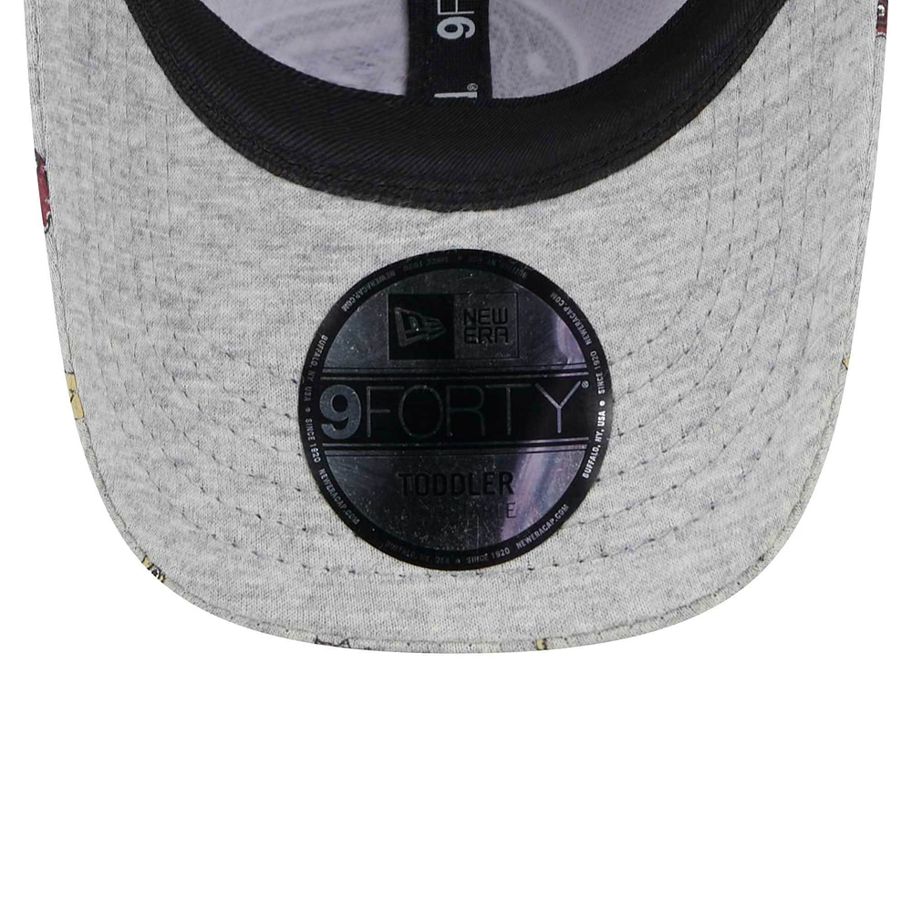 Toddler New Era Heather Gray Florida State Seminoles Allover Print Critter 9FORTY Flex Hat