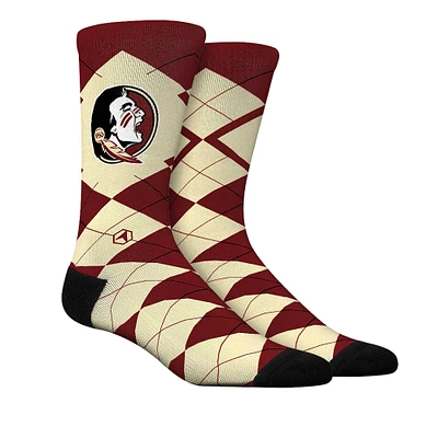 Chaussettes unisexes Rock Em - Chaussettes habillées en tricot à losanges Florida State Seminoles