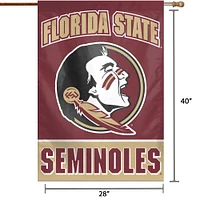 WinCraft Florida State Seminoles Bannière verticale simple face avec nom complet 71,1 x 101,6 cm