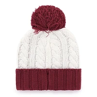 Women's '47 White Florida State Seminoles Fireside Cuffed Knit Hat with Pom