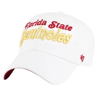 Women's '47 White Florida State Seminoles Pensacola Clean Up Adjustable Hat
