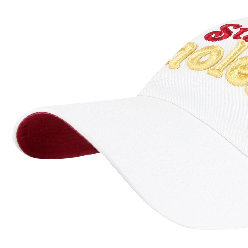 Women's '47 White Florida State Seminoles Pensacola Clean Up Adjustable Hat