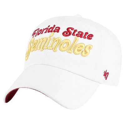 Women's '47 White Florida State Seminoles Pensacola Clean Up Adjustable Hat
