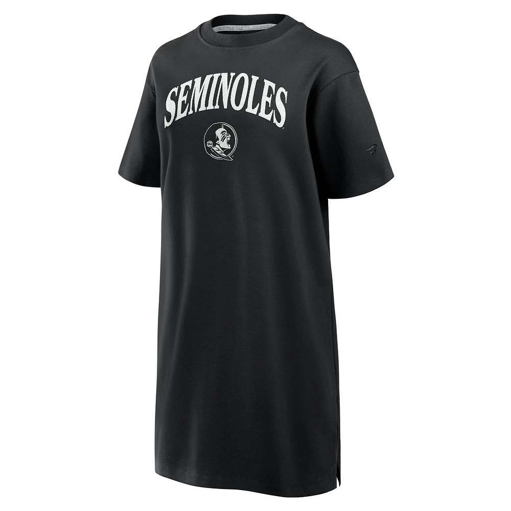 Robe t-shirt noire à trois mélanges pour femmes Florida State Seminoles Elements Go Fanatics