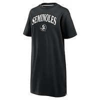 Robe t-shirt noire à trois mélanges pour femmes Florida State Seminoles Elements Go Fanatics