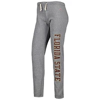 Women's League Collegiate Wear Heather Gray Florida State Seminoles Victory Springs Tri-Blend Jogger Pants